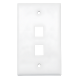 DS-1FPA2-A - Placa de Pared / 2 Puertos / UL 94 V-0 / 114x70x10 mm / 0.37x0.23x0.03 ft / 20 Piezas / Blanco