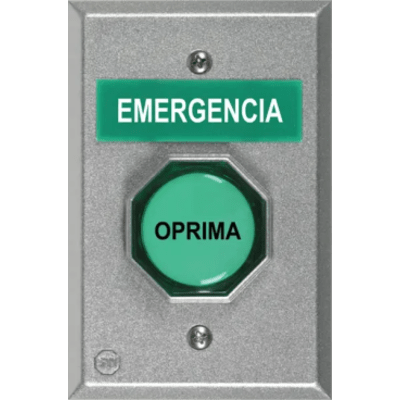 UB1-ES - Botón de Salida Momentáneo / LED 12/24 V / 300+ Combinaciones / Contactos Dobles Forma C / UL Listado