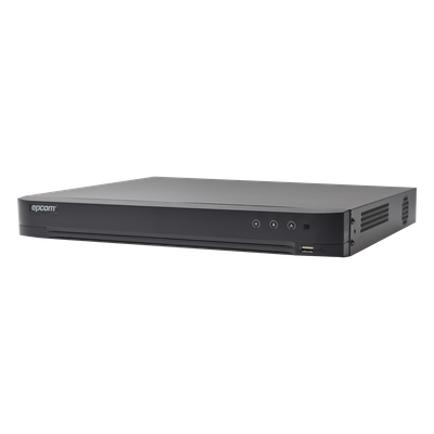 EV-4032TURBO-D(E) - DVR 32 Canales TurboHD + 8 Canales IP / 5 Megapixel Lite - 3K Lite / Acusense (Evita Falsas Alarmas) / Audio por Coaxitron / 2 Bahías de Disco Duro / H.265+