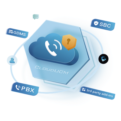 CLOUDUCMPRO - Conmutador IP en la nube / Hasta 100 extensiones / 32 llamadas simultáneas / 4 GB almacenamiento / SBC integrado