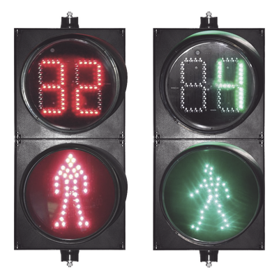 PROLIGHTPAST - Semáforo Peatonal / Cuenta Regresiva / Diámetro 20 cm / LED Alta Potencia / 110V CA / IP Exterior / -40 °C a +80 °C