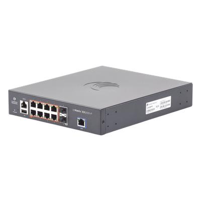 MX-EX2010PXA-U - Switch Capa 3 / 10 Puertos / 8 PoE Gigabit 802.3af/at / 2 SFP / 20 Gbps Rendimiento / Administración en la Nube