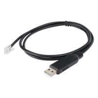 CCUSBARJ11100V1.0 - Cable de Comunicación / USB a RS232 / Conectores RJ11 y USB Estándar / Para Monitoreo de Baterías