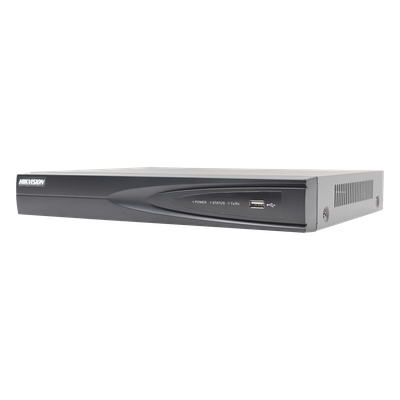 DS-7604NI-K1/4P(C) - NVR 8 Megapixel (4K) / 4 canales IP / Soporta Cámaras con AcuSense / 1 Bahía de Disco Duro / 4 Puertos PoE+ / Salida de vídeo 4K / Videoanaliticos