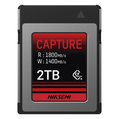 HS-CFE-E300/2T - CFexpress Tipo B / 2 TB / 1800 MB/s Lectura / 1600 MB/s Escritura / PCIe Gen 3×2 / 3D TLC NAND