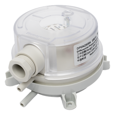 DPSN2500A - Presostato Diferencial de Aire / Rango Ajustable 500 a 2500 Pa / Contacto SPDT 1.5 A / IP54 / Incluye Manguera 2 m (6.6 ft)