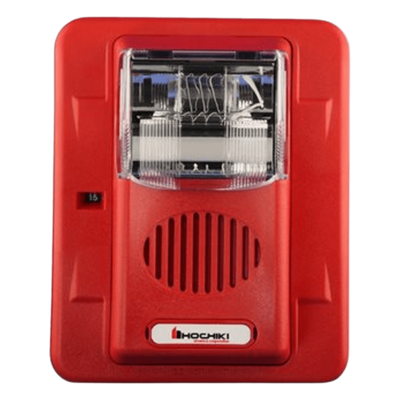 HEC3-12WR - Sirena Estrobo / 12 Vcd / Multi-Candela 15-75 cd / Montaje en Pared / 4.17 x 3.77 x 2.08 pulgadas / Rojo