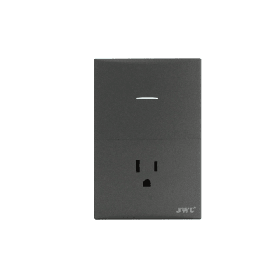 Jwj Placa con Interruptor y Toma Corriente / 127 V / 60 Hz JTL-G7744