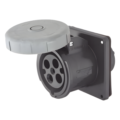 HUB-HBL-460-R5W - Receptáculo Pin and Sleeve Trifásico / 60 A / 600 VCA / 3 Polos 4 Hilos / IP67 / -40 °C a 75 °C