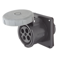HUB-HBL-460-R5W - Receptáculo Pin and Sleeve Trifásico / 60 A / 600 VCA / 3 Polos 4 Hilos / IP67 / -40 °C a 75 °C
