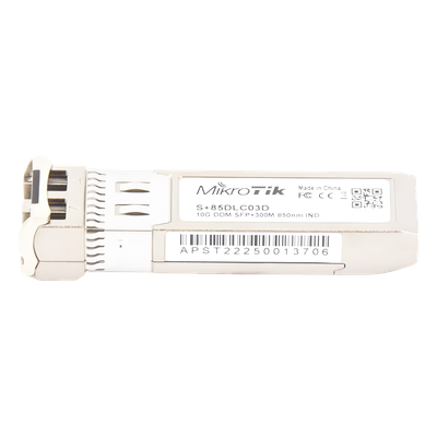 S+85DLC03D - Mikrotik S+85DLC03D red modulo transceptor Fibra óptica 10000 Mbit/s SFP+ 850 nm