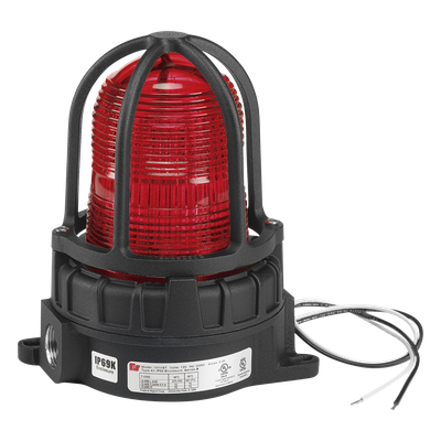 191XLS-024-R - Luz de advertencia LED para ubicaciónes peligrosas, montaje para superficies,  24 VCD , color Rojo