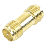 TT-COU-SMA-2RP-F - Adaptador Coaxial RF / SMA Hembra Inverso a SMA Hembra Inverso / Montaje en Línea / Cuerpo Bronce con Oro / Aislante Teflón