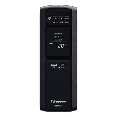 CP1500PFCLCD - UPS de 1500 VA/900 W, Topología Línea Interactiva, Entrada 120 Vca NEMA 5-15P, Onda Senoidal Pura, Tipo Torre, Con 10 Tomas NEMA 5-15R