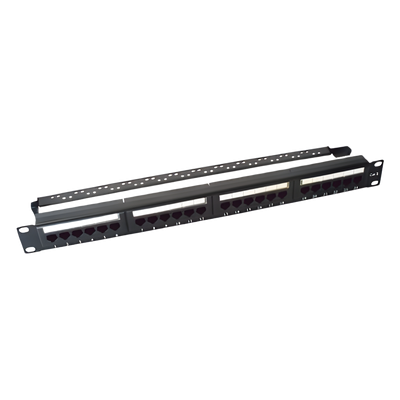 LP-PP-607 - Panel de Parcheo de Impacto / 24 Puertos Cat6 / 1U Rack 19" (48.26 cm) / T568A/B / 110 IDC