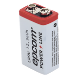 ER-9V - Batería de Litio 9V / 1200 mAh / Cloruro de Tionilo / No Recargable / Operación -60°C a +85°C / Acero Inoxidable