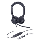 UH44-DUAL-UC-USB-C/A - Auriculares USB Profesionales / Cancelación de Ruido con IA / Altavoz 35 mm / USB-C/A Plug-and-Play / 20 Hz - 20 kHz
