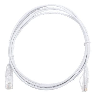 LP-UT6-200-WH28 - Cable de Parcheo Slim UTP / Cat6 / 2 m (6.56 ft) / 28 AWG / Blanco / 10 Gbps