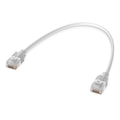 UACC-CABLE-PATCH-EL-0.15M-W-24 - Patchcord Cat 6 / 10 GbE / PoE+++ / 15 cm (5.91 in) / Etherlighting / Pack de 24