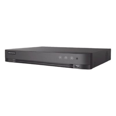 IDS-7216HQHI-M1/H/XT - DVR Pentahíbrido / 24 Canales / 16 TurboHD + 8 IP / 5 Megapixel Lite / Reconocimiento Facial / Audio Bidireccional / H.265+ / HDMI y VGA Full HD