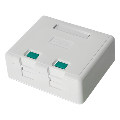 LP-WP-06 - Caja de Pared / 2 Puertos Keystone / UL 94V-0 / Montaje Superficial Vertical / Incluye Kit de Herramientas
