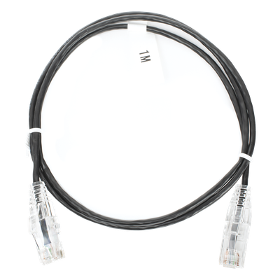 LP-UT6-100-BK-28 - Cable de Parcheo Slim UTP Cat6 / 1 Metro (3.28 Pies) / 28 AWG / Negro / 1 Gbps+