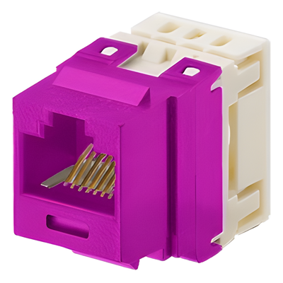 NKP5E88MVL - Conector Jack Keystone / Cat 5e / 110 Punchdown / 8P8C / 100 MHz / UTP / Violeta / 22-26 AWG
