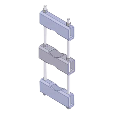 CLAMP-006C - Abrazadera de Montaje para Antena / Rango 8.89 a 14.13 cm (3.5 a 5.563 in) / Acero Galvanizado / Montaje en Tubería Paralela