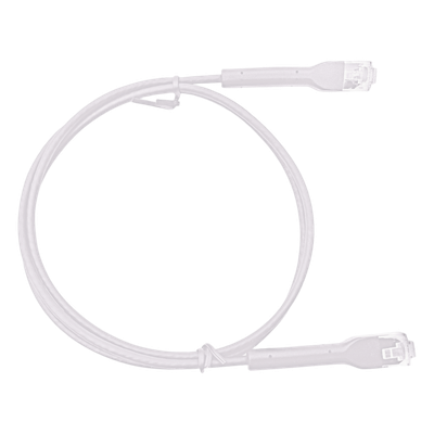 LP-PSLIM-018WH - Cable de Parcheo UTP / Cat6 / 18 cm (7.09 in) / Ultra Slim / 250 MHz / 1 GbE / RJ45 No Blindado