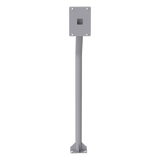 POSTE-INT - Poste Tubular para Cubierta de Videoportero / Altura 1.2 m (3.9 ft) / Acero Calibre 11 / Recubrimiento Electrostático Gris / Peso 3.1 kg