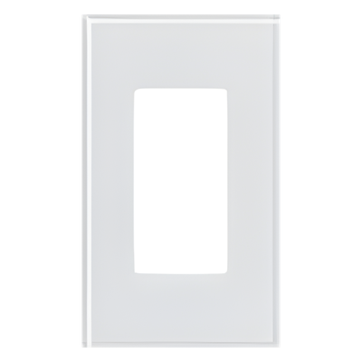 LFGR-1-CWH - Placa de cristal / 1 espacio / 71.6 x 120.1 mm / cristal termorreforzado con laminado / sin tornillos visibles / apertura Designer / blanco CWH