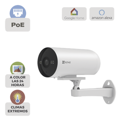 CS-H5/3MP/POE - Cámara Bala IP / 3 Megapixel (2K) / Color Night Vision 20 m (65.6 ft) / IR 30 m (98.4 ft) / AI Detección Humana y Vehículos / PoE / IP67 / Audio Bidireccional / Luz y Sirena