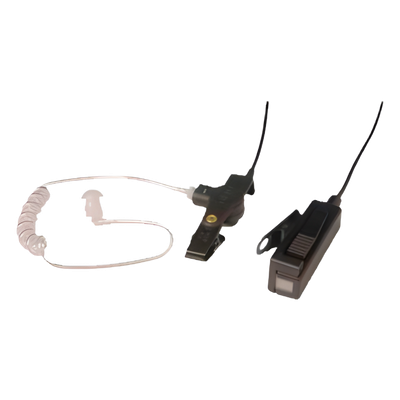 V110267 - Kit Micrófono-Audífono / 2 Cables / Tubo Acústico / PTT Integrado / Compatible KENWOOD NX/TK Series