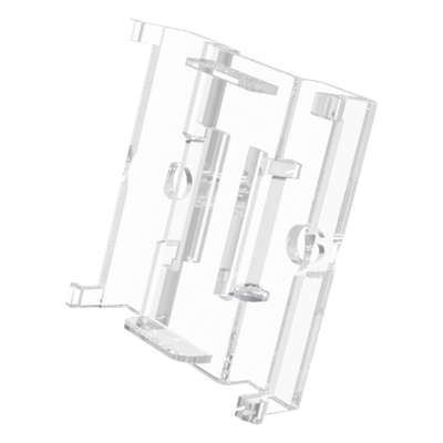 ADAPTOR-4124 - Soporte de Pared para Etiqueta Electrónica / Compatible 2.13" a 7.5" / Policarbonato Transparente / 37x36x10 mm / Diseño Modular