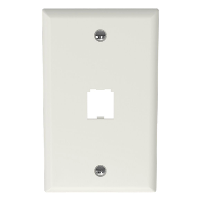 CFP1IW - Placa de Pared Vertical / 1 Puerto Mini-Com / Diseño Plano / 2.75 x 4.5 pulg. / Blanco Mate