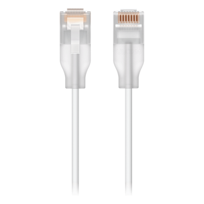 UACC-CABLE-PATCH-EL-1M-W - Patchcord Cat 6 / 10 GbE / PoE+++ / 1 m (3.28 ft) / Etherlighting / RJ45 Translúcido / 2.5 mm