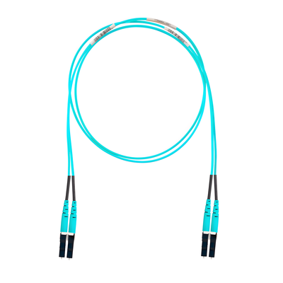 FZ2ERLNLNSNF008 - Jumper de Fibra Óptica / Multimodo OM4 50/125 / LC-LC Dúplex / OFNR Riser / Aqua / 2.44 m (8 ft)