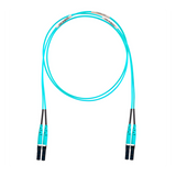 FZ2ERLNLNSNF008 - Jumper de Fibra Óptica / Multimodo OM4 50/125 / LC-LC Dúplex / OFNR Riser / Aqua / 2.44 m (8 ft)