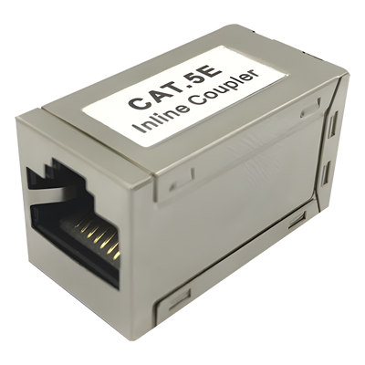 LPKJ547 - Acoplador STP / Cat5e / 1000 Mbps / Blindado EMI/RFI / 2 Puertos RJ45 / 750 VCA