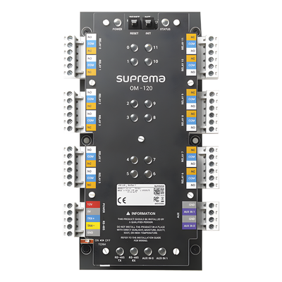 OM120 - Módulo de Control de Elevadores / 12 Relés de Salida / Control hasta 192 Pisos / Comunicación RS-485 / 90 x 190 mm