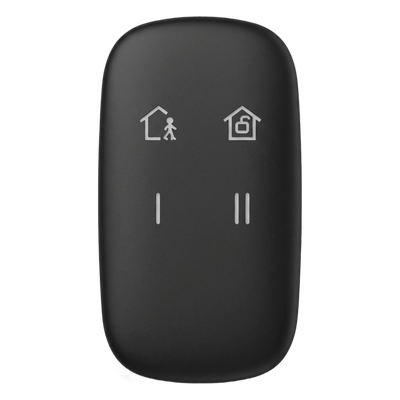 DS-PKF1-WB(B)/BLACK - Control Remoto de Armado / 433 MHz Bidireccional / Teclas Programables / Batería CR2032 / 16 g / Negro