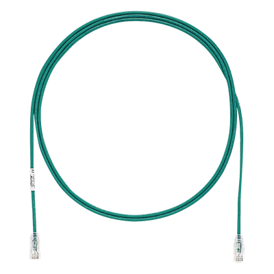 UTP28SP5GR - Cable de Parcheo Cat6 / UTP 28AWG / 1.52m (5 pies) / Verde / Diámetro 3.8mm / CM/LSZH