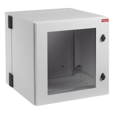PTHW242430G2 - Gabinete Industrial / 12 UR / NEMA 12 / IP55 / IK10 / Montaje en Pared / 24x24x30 pulgadas / Acero / Ventana Abatible