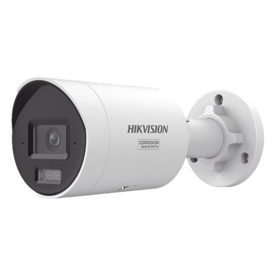 DS-2CD2087G3-LI2UY - Bala IP / 8 Megapixel / Lente 2.8 mm / 40 m IR + Luz Blanca / 131 pies / IP67 NEMA 4X / WDR 130 dB / Dual Micrófono / AcuSense 3.0