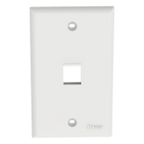 NK1FNWH - Placa de Pared Vertical / Estilo Plano / 1 Puerto Keystone / ABS / 69.8 x 114.3 mm / 2.75 x 4.5 pulg. / Blanco