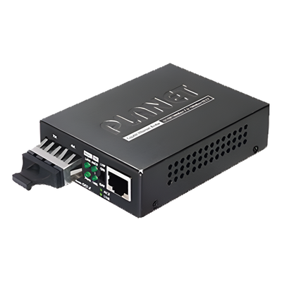 GT-802S - Convertidor de Medios / 1000 Mbps / Fibra Óptica Mono-Modo / 20 km (12.4 mi) / Conector SC / RJ45 Auto-MDI/MDI-X