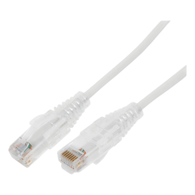 LP-UT6A-05-WH28 - Cable de Parcheo Slim UTP / Cat6A / 28 AWG / 0.5 m (1.64 ft) / Blanco