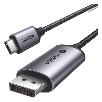 25839 - Ugreen 25839 adaptador de cable de vídeo 3 m USB Tipo C DisplayPort Negro, Gris