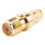 TT-SM-0023 - Conector RF / SMA Hembra Inverso / Anillo Plegable / Compatibilidad RG-8/X, LMR-240 / Oro/Oro/Teflón