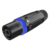 SLDM4-B - Conector Speakon Macho / 4 Polos / 30 A / IP54 / Carcasa Metálica Negra / AWG10